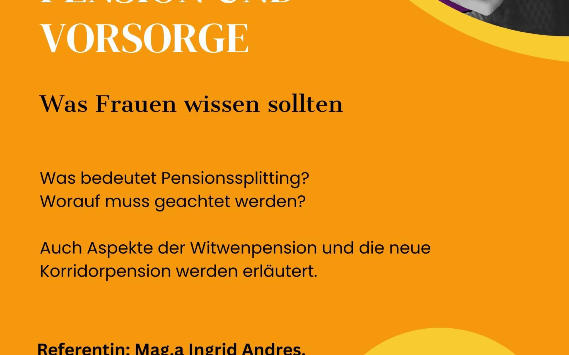 Was Frauen wissen sollten "Pensionsvortrag"