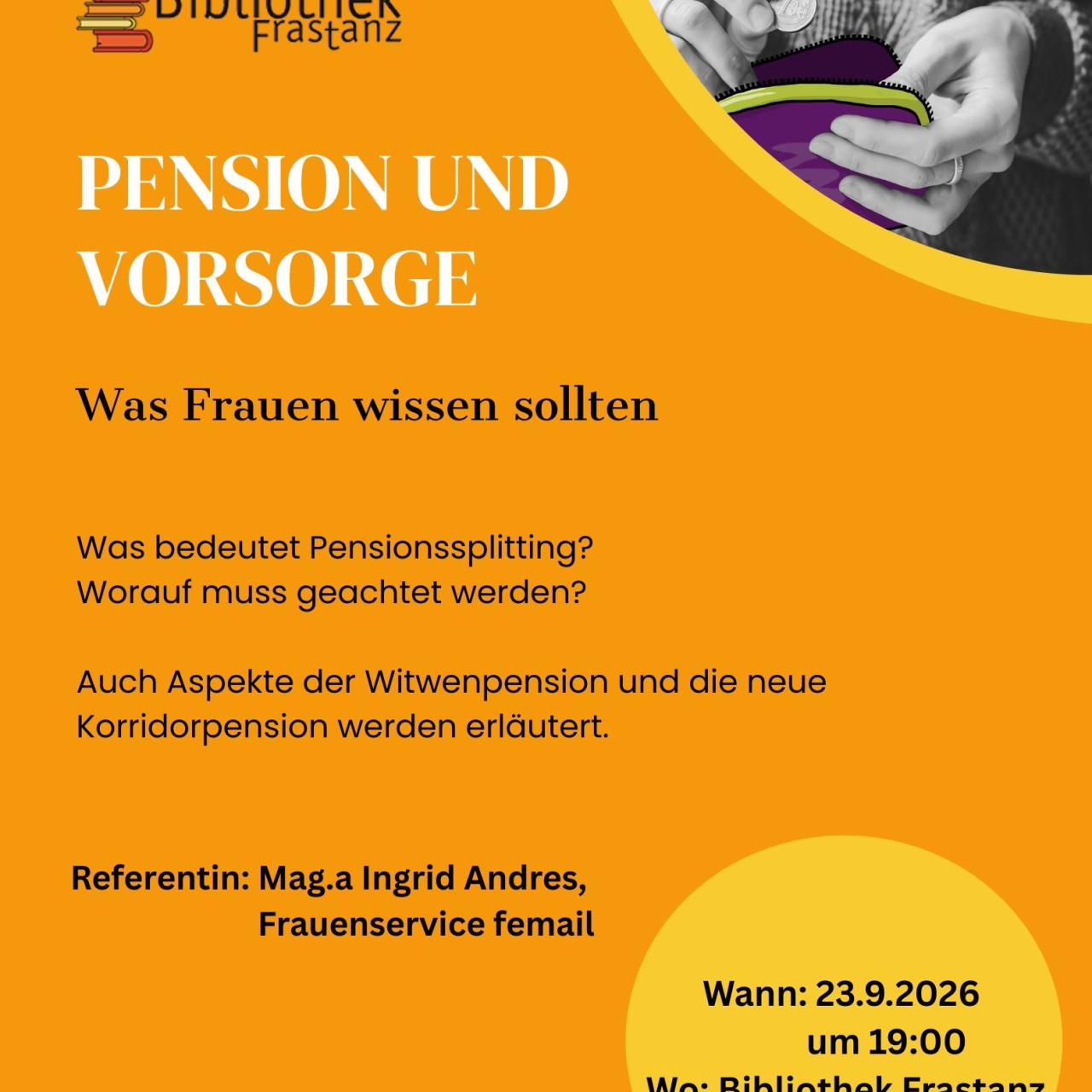 Was Frauen wissen sollten "Pensionsvortrag"